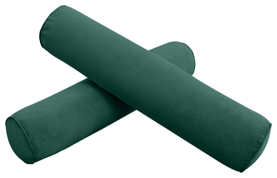 STYLE V1 Twin Velvet Pipe Trim Indoor Daybed Bolster Pillow |COVER ONLY| AD317