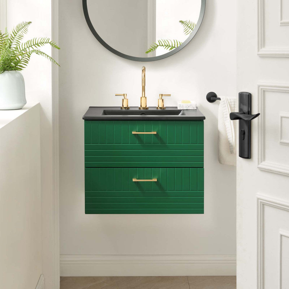 Daybreak 24" Bathroom Vanity, Green Black