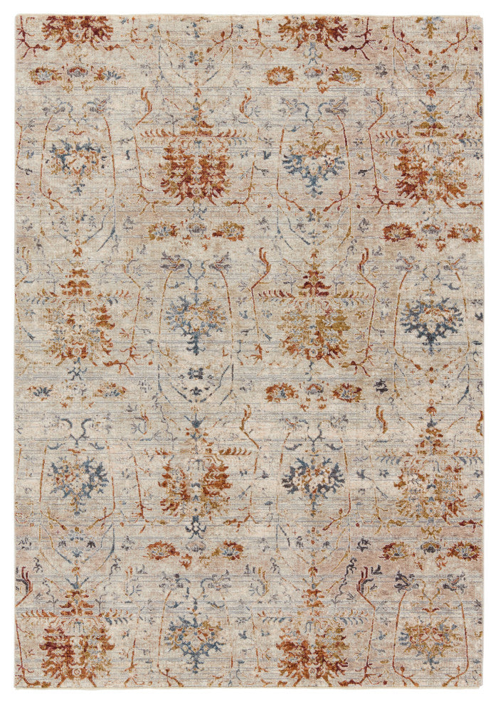 Jaipur Living Ozella Trellis Taupe/ Red Area Rug 9'3"X13'3"
