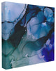 Deep Water Abstract Splashes Stretched Canvas Wall Art, 7"x17"