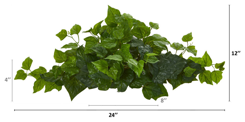 24" London Ivy Artificial Ledge Plant, Real Touch