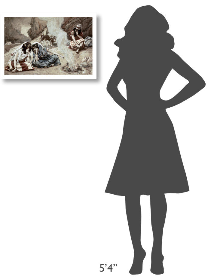 "Daughters of Lot" Digital Paper Print by James Tissot, 24"x16"