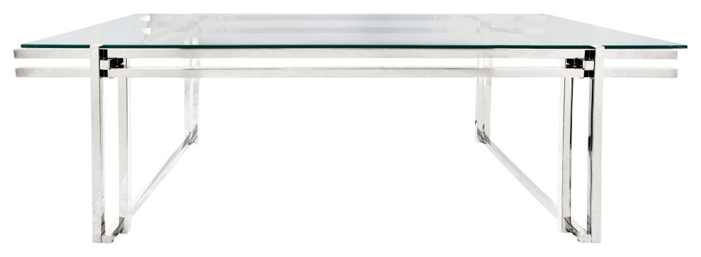 Metal 55" Coffee Table, Silver