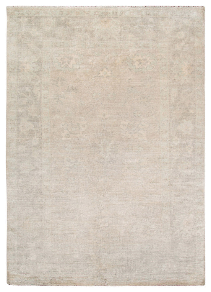 Maya Area Rug, Ivory, 6' x 9', Botanical