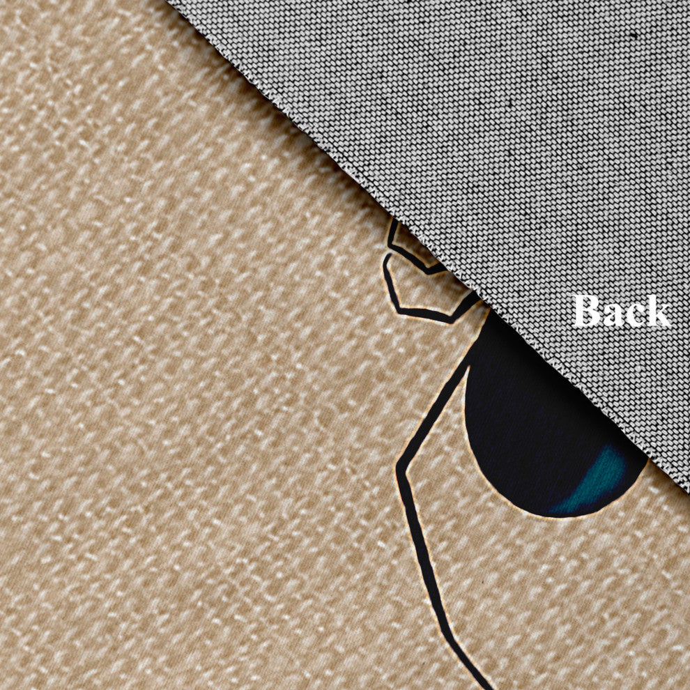 Eeek! Halloween Design Chenille Area Rug, Taupe, 2'x3'