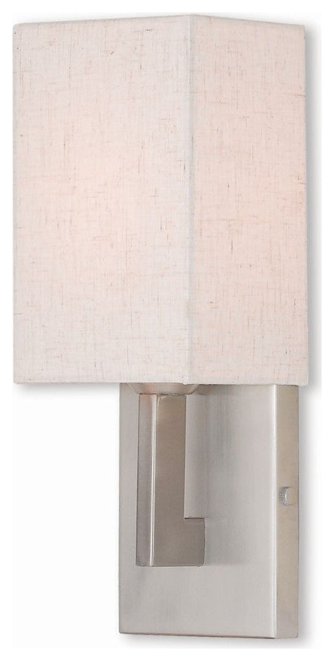 Livex Meridian 1 Light 13" Tall Wall Sconce, Brushed Nickel