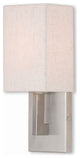 Livex Meridian 1 Light 13" Tall Wall Sconce, Brushed Nickel