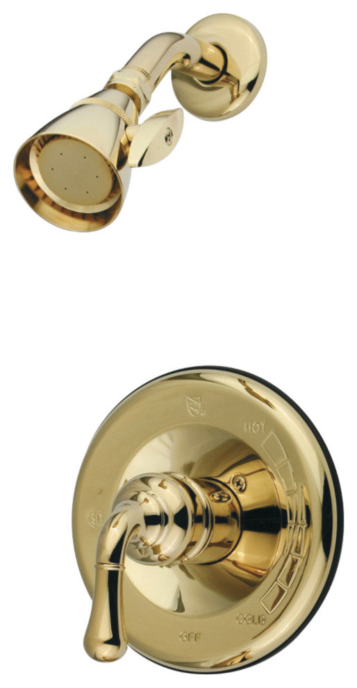 Kingston Brass Pressure Balanced Shower Faucet, Polished Brass