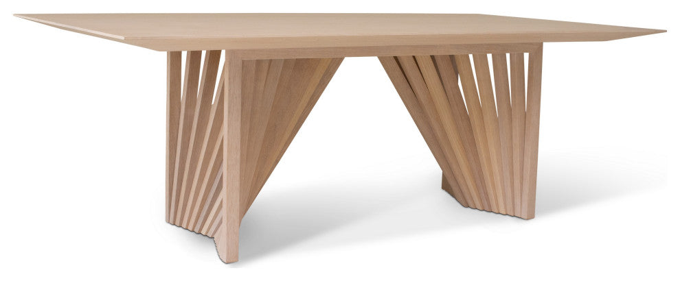 Modern Brazilian, Laguna, Wooden Top Dining Table, Nevoa Frame