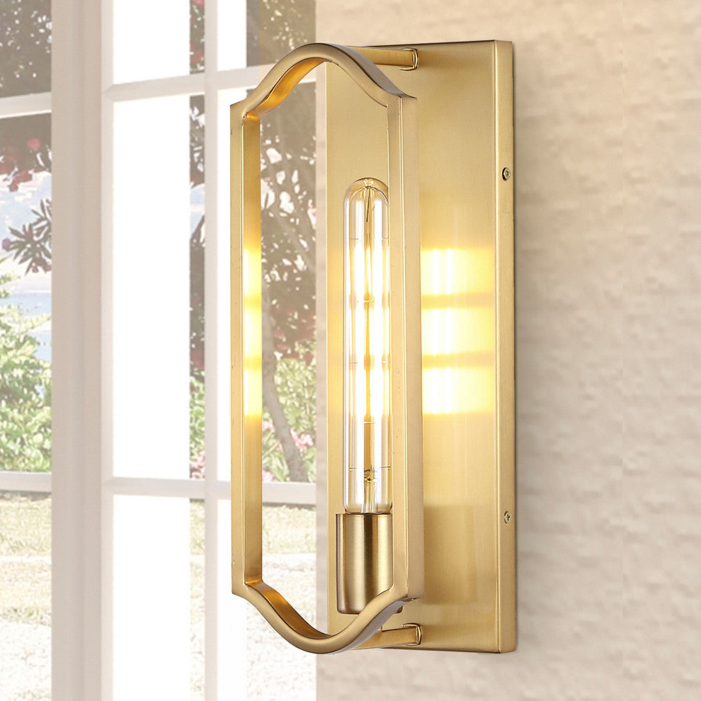 Chloe 4.75" 1-Light Modern Bohemian Iron LED Sconce, Gold