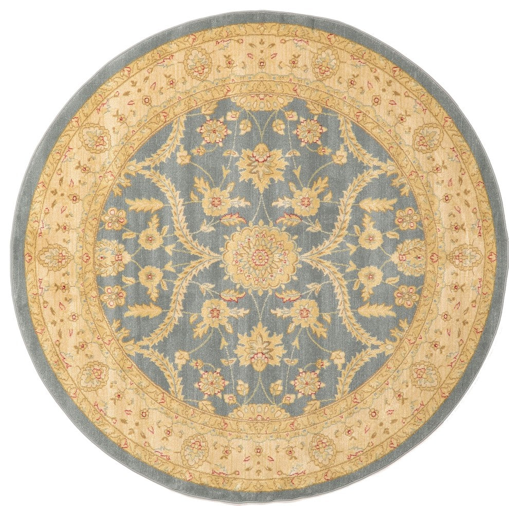Unique Loom Blue Edinburgh Tansy 6'x6' Round Rug