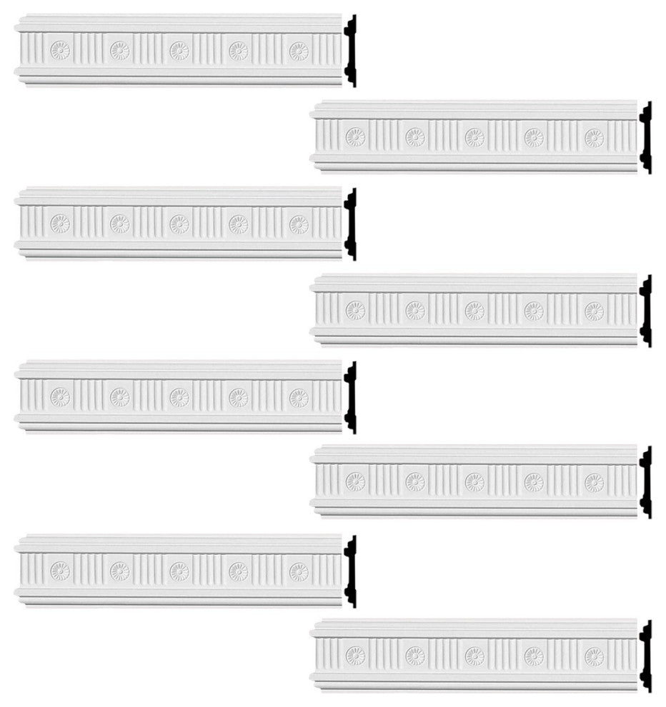 Crown Molding White Urethane Westchester Ornate  8 Pcs 768" Length