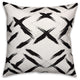 Black Brush Strokes Throw Pillow, 16"x16", Cover Only