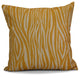 Wood Stripe Geometric Print Pillow, Gold, 18"x18"