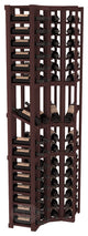 4 Column Display Corner Cellar Redwood, Walnut Stain