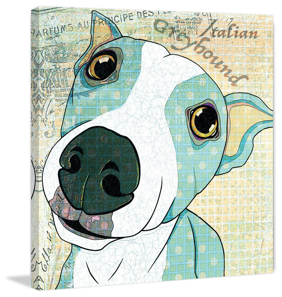 "Italian Greyhound" Art Print, 122x122 cm