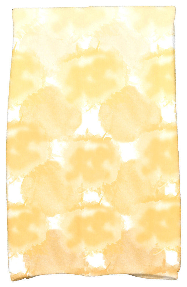 Beach Clouds, Geometric Print Kitchen Towel, Yellow