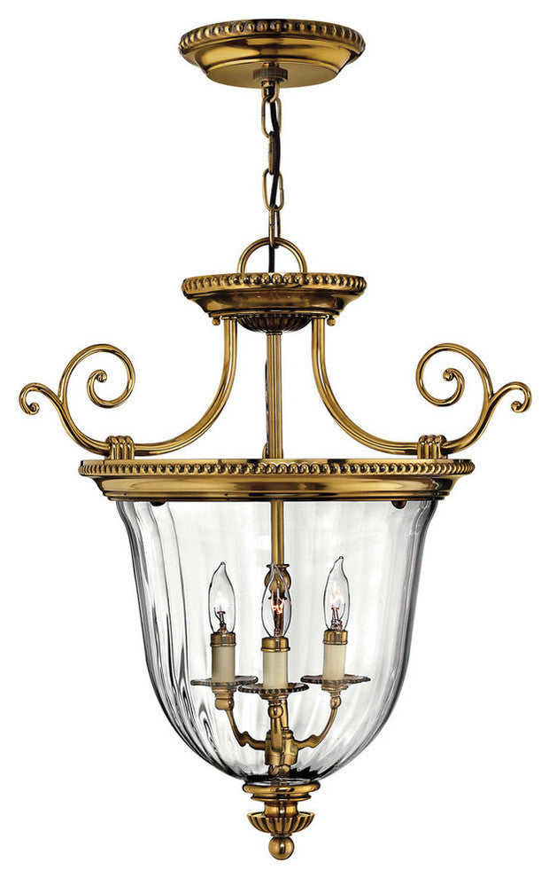 Foyer Cambridge 3-Light, Burnished Brass