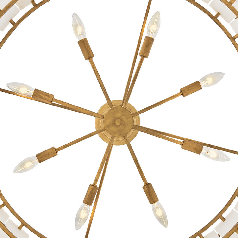 Fredrick Ramond Simone Medium Drum Chandelier, Burnished Gold