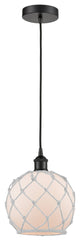 Innovations 616-1P-BK-G121-8RW 1-Light Mini Pendant, Matte Black