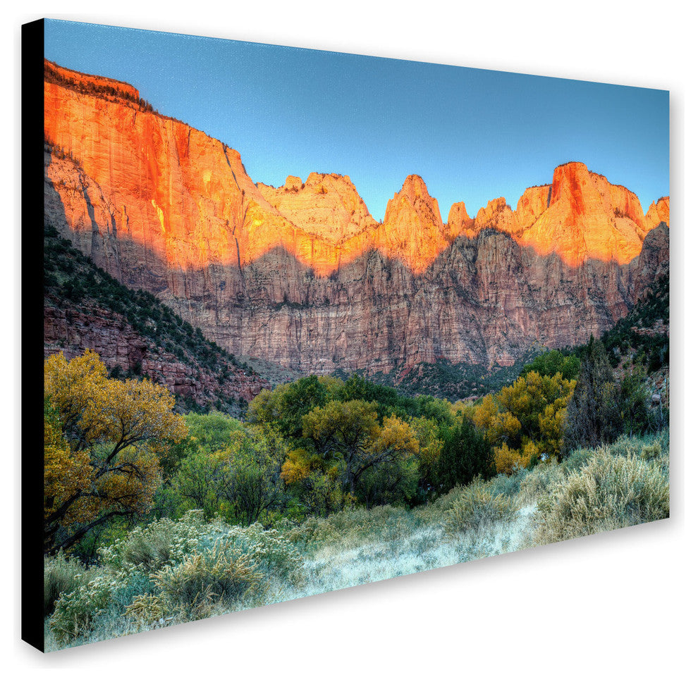 'Zion Sunrise' Canvas Art by Pierre Leclerc