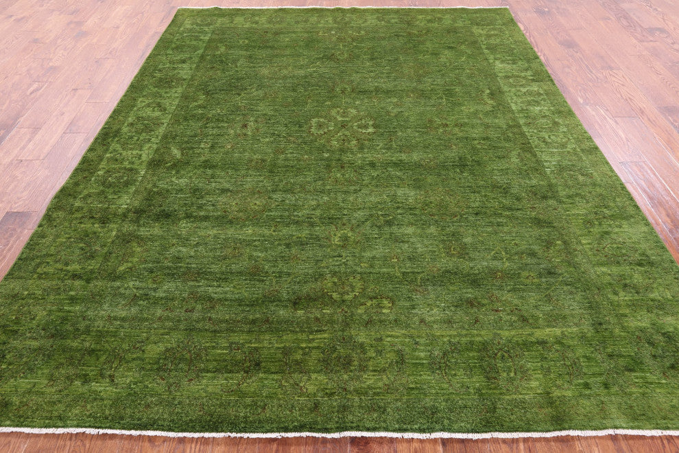8' 0" X 9' 10" Full Pile Overdyed Handmade Wool Rug - Q12707