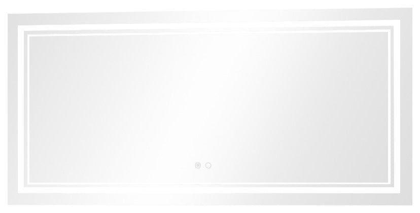 LED Bathroom Mirror, Anti-Fog Memory Dimmable IP54 Waterproof, 60"x28"