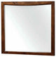Benzara BM263071 Mirror With Rectangular Wooden Frame, Cherry Brown
