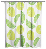 Lime Citrus Pattern 71"x74" Shower Curtain