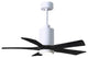 Matthews Fan Patricia-5 With Kit, Gloss White, 42", Matte Black