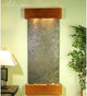 Inspiration Falls Wall Fountain, Rustic Copper, Green Slate, Square Frame