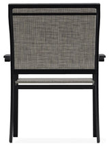 Bazza Sling Stackable Outdoor Dining Chair, Storm/Black