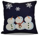 Decorative Holiday Pillow Geometric Print, Navy Blue, 20"x20"