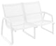 Pacific 4 piece Lounge Set With Arms Frame Sling, White