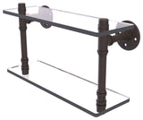Pipeline Double Glass Shelf, Oil Rubbed Bronze, 16"