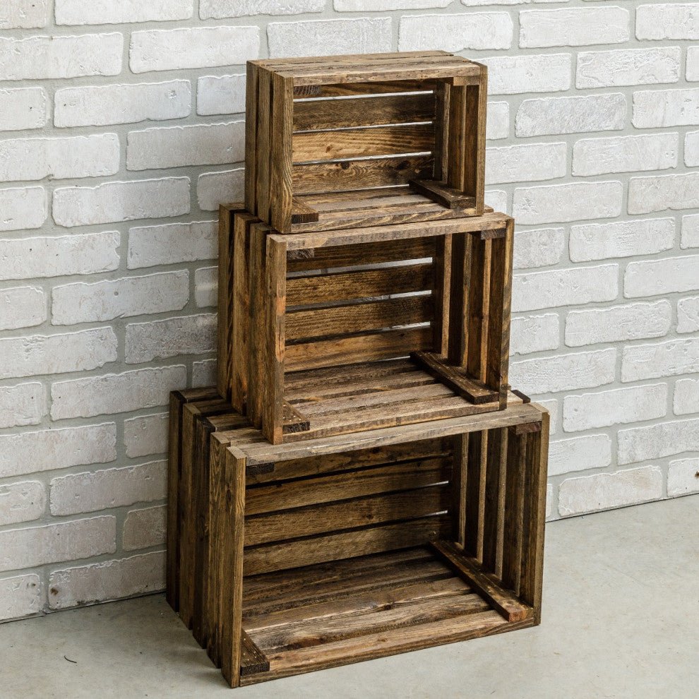 Chicory Large Solid Wood Crate Shelf