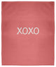 60 x 80 xOXO Valentine's Throw Blanket, Coral