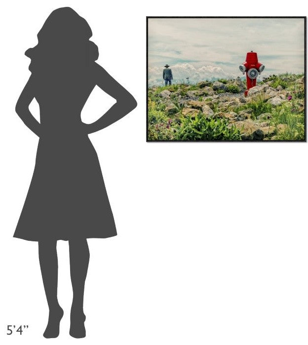 "Homesick" Framed Canvas Giclee by Ambra, 33x25"