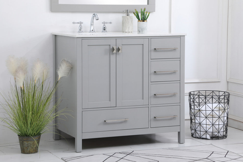 Isabel Grey 36" Single Sink Bathroom Vanity
