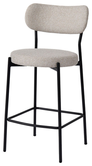 Continental Upholstered Counter Stool, Set of 2, Bone White