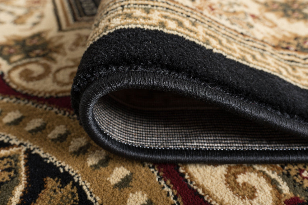 Jayden Traditional Oriental Area Rug, Black, 8'9''x12'3''