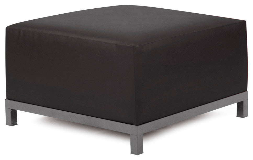 Atlantis Axis Ottoman Slipcover, Black