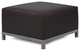 Atlantis Axis Ottoman Slipcover, Black