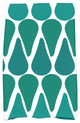 18"x30" Watermelon Seeds, Geometric Print Hand Towel, Teal