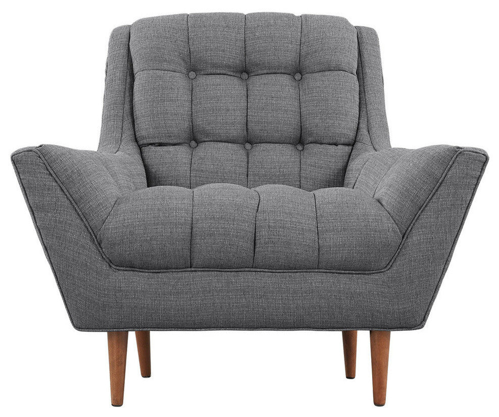 Modway Response Upholstered Fabric Armchair, Gray
