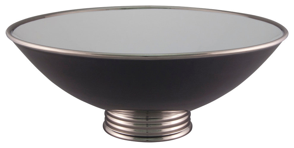 Arienne Center Bowl, Black & Platinum
