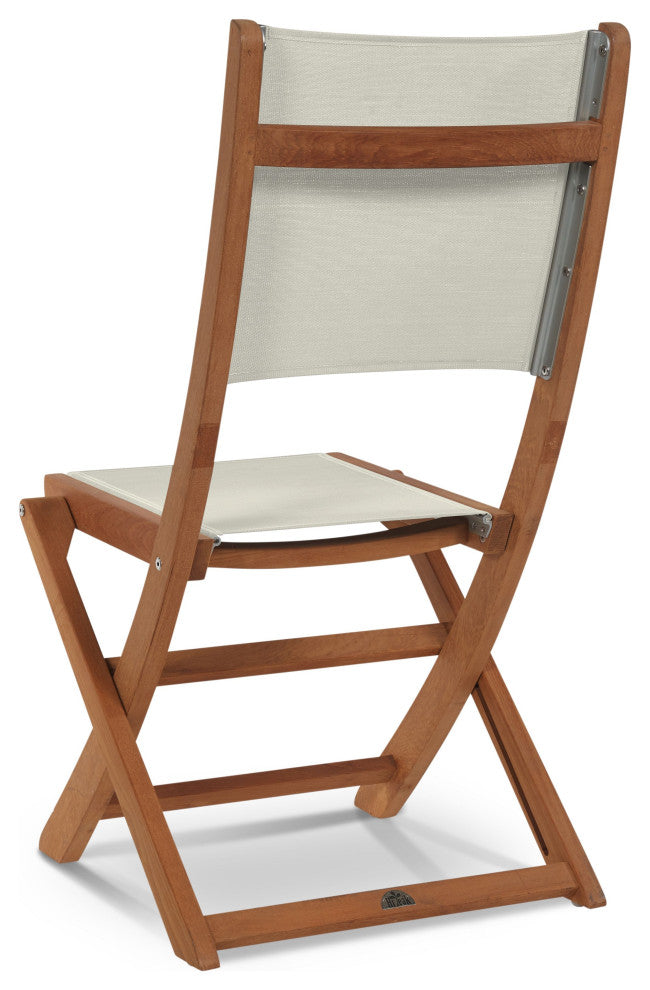 Stella Teak Outdoor Folding Chair in White