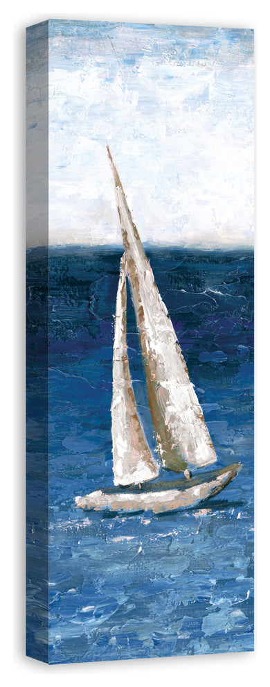 Sailboat on the Water 12x36 Canvas Wall Art