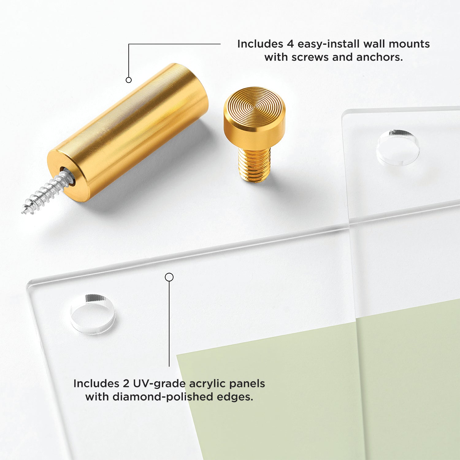 Set of 3 UV Grade Acrylic Floating Gallery Wall