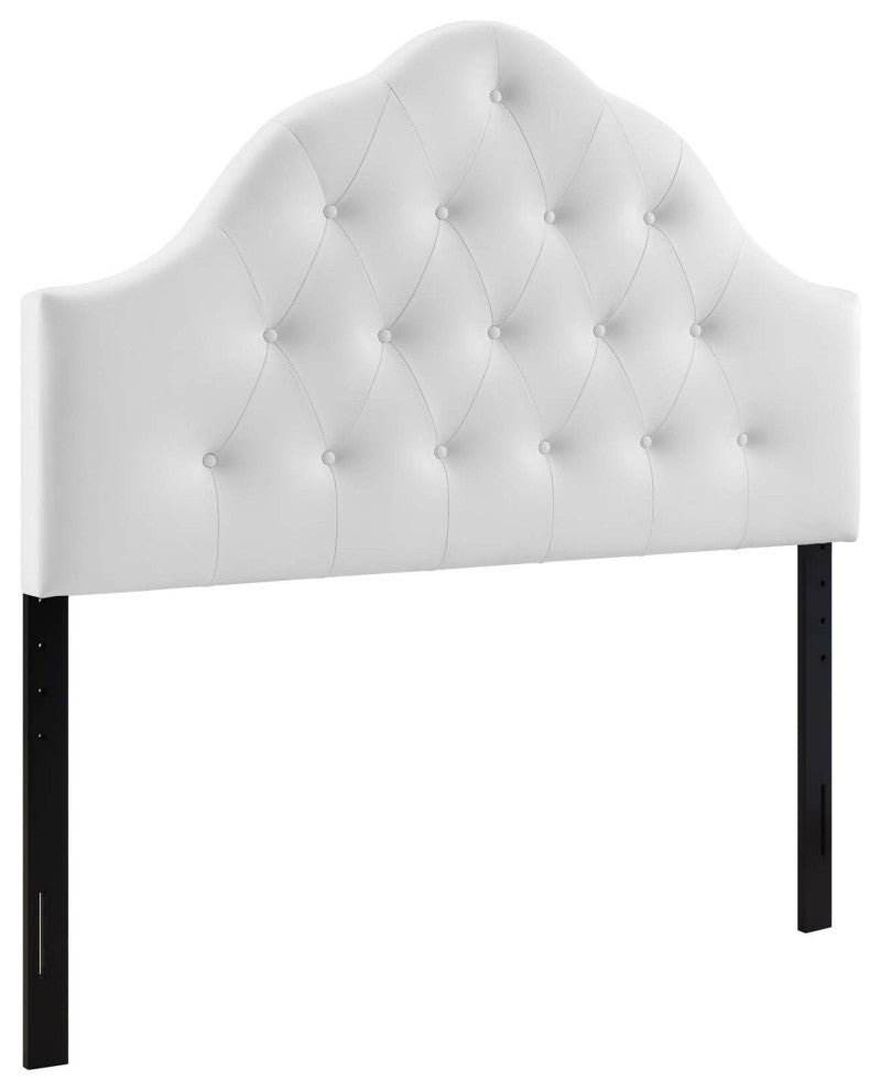 Sovereign Queen Vinyl Headboard, White